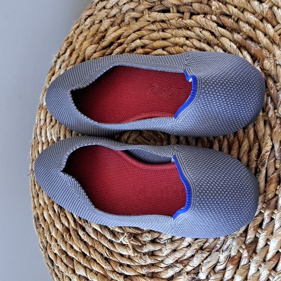 Rothy's Womens The Flat Rounded Toe Gray Knit Comfort Ballet Flats S-10‎ - Picture 4 of 8